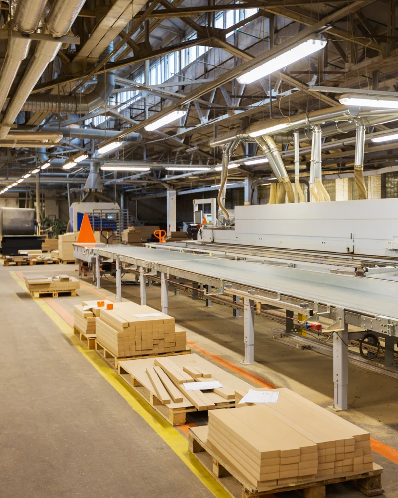 Imagem industrial representativa do segmento Moveleiro